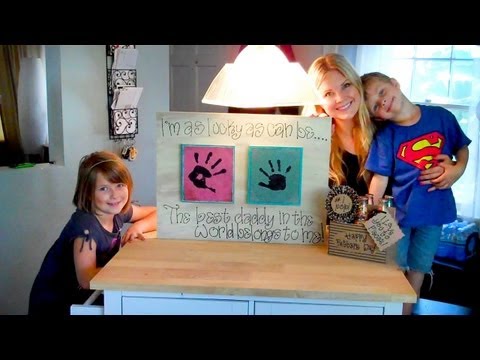 fathers day gift - Hey everyone!! Happy Father's Day! I just made a quick vlog today to show you a couple fun crafts we made for Casey. We had a lot of fun making them, and we ...