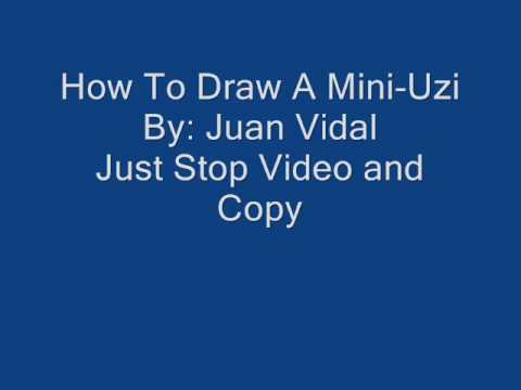how to draw a mini uzi