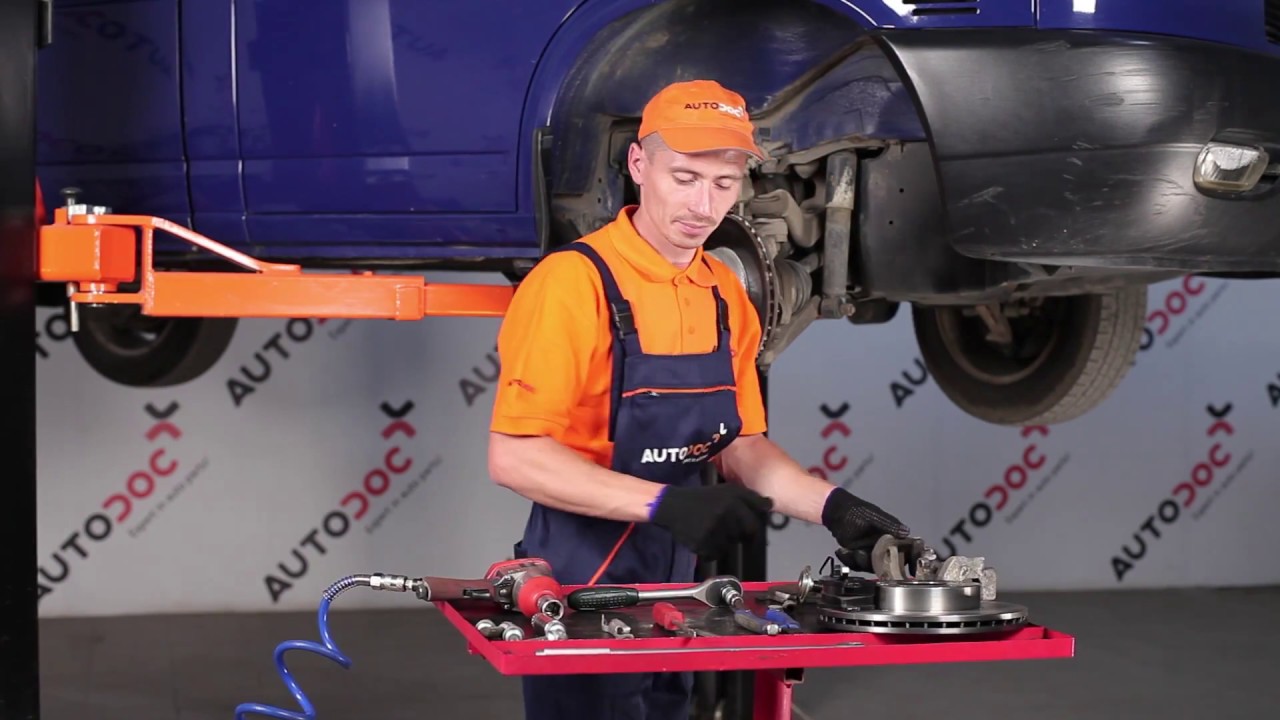How to replace rear suspension front upper arm on VW TRANSPORTER T4