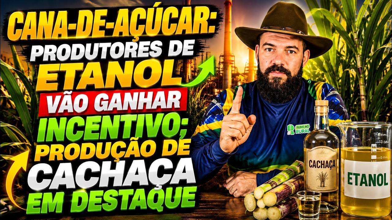 Cana-de-açúcar: Produtores de etanol vão ganhar incentivo; produção de cachaça em destaque.
