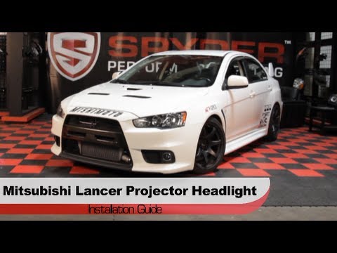 Spyder Auto Installation: 2008-13 Mitsubishi Lancer Evolution X Projector Headlights