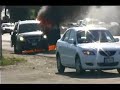 Car fire captured on video