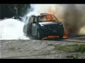Car fire captured on video