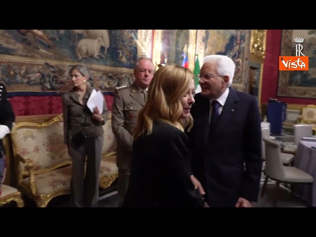 Mattarella alla riunione del Consiglio Supremo di Difesa con Meloni e i Ministri
