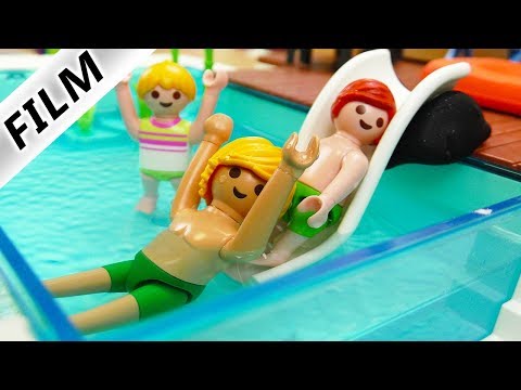 Playmobil Film deutsch | RUTSCHE IN POOL! Aquapark für Familie Vogel | Papa ist verrückt