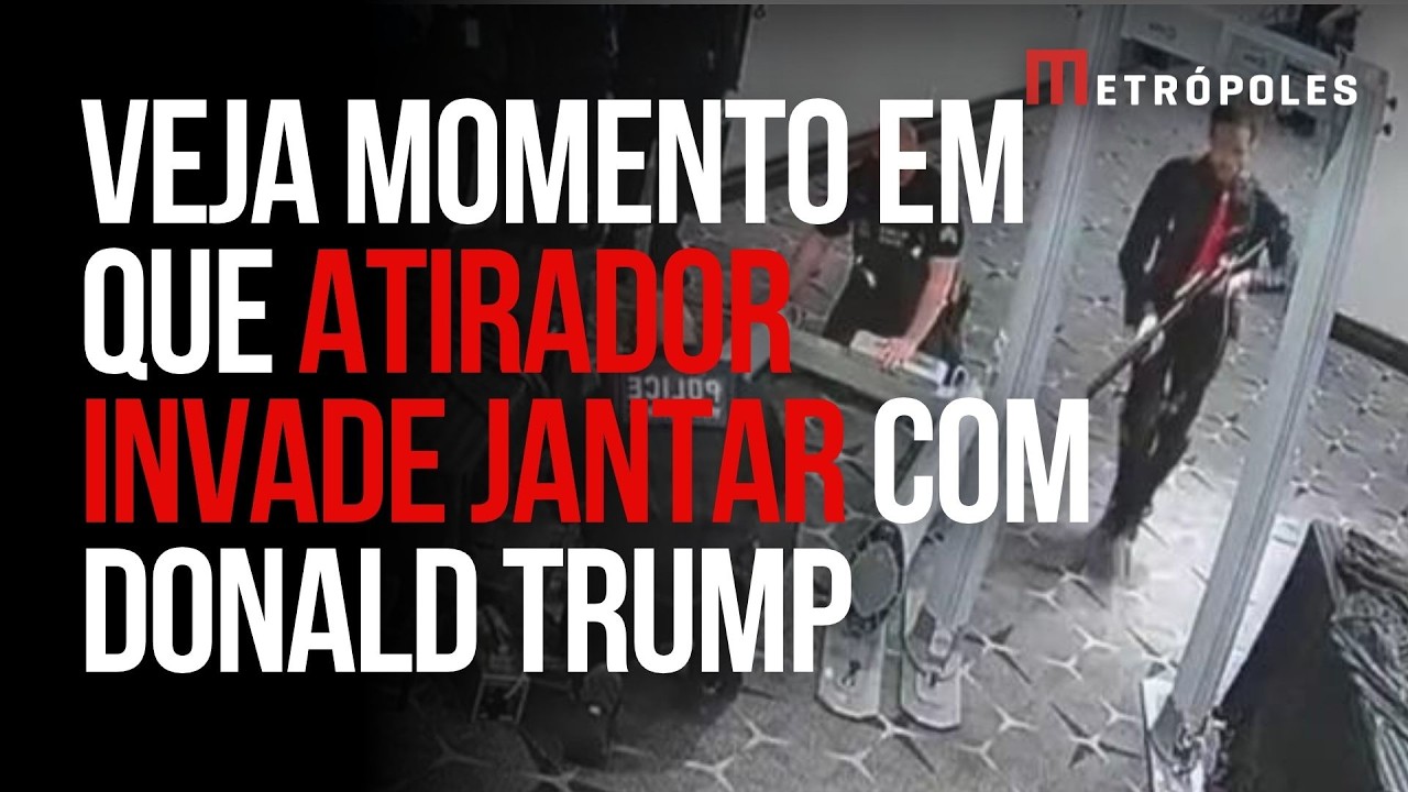 Novo vídeo mostra tiroteio em jantar onde estava Trump