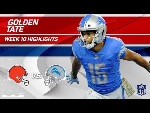 Video: Golden Tate's 6 Grabs, 97 Yards & 1 TD! | Browns vs. Lions | Wk 10 Player Highlights