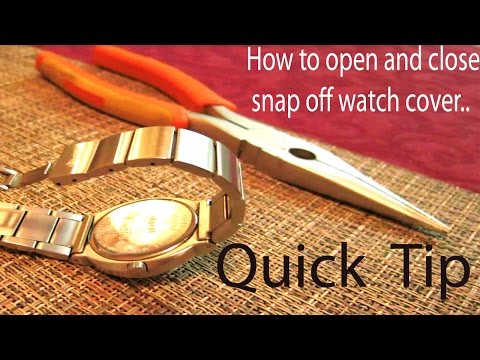 how to snap timex watch back on