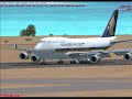 FSX Singapore Airlines 744 Landings