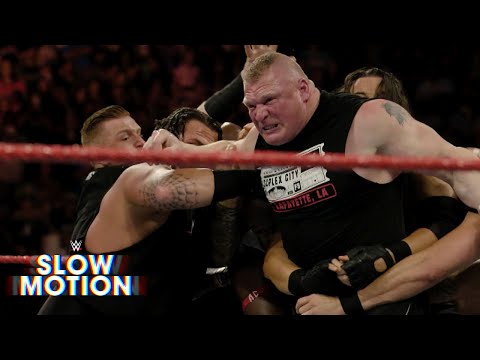 Experience Brock Lesnar and Samoa Joe's Raw brawl in visceral slow motion: Exclusive, June 13, 2017