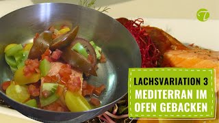Lachs aus dem Ofen: Mediterranes Rezept mit buntem Tomatenkompott