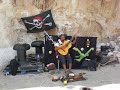 Ridiculous Street Performer on the Greek Island of Hydra
