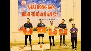 Phường Quang Trung giành giải nhất toàn đoàn Giải Bóng bàn thành phố năm 2022