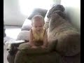 Baby Laughs On Couch Baby Laughs On Couch