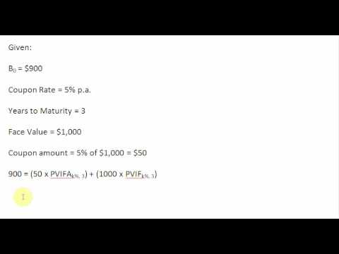 how to calculate yield to maturity