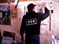 oil painting w/ T.S.PEW (CITY and POPPIES #1) fast