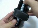 PDair Leather Case for Palm Treo 750v Horizontal Pouch Black