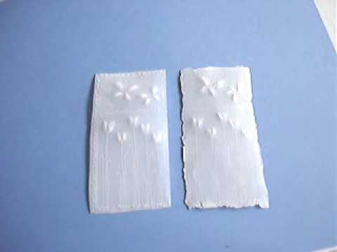 pergamano - This video demonstrates the easy way to do Pergamano or parchment craft using a stamp and white stamping ink.