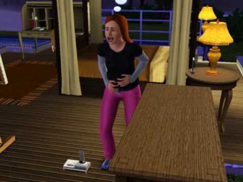 Sims 3 husband leaves to play computer games while wife in labor
