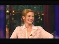 julia roberts shows up at the late show on july 2001, single after she broke up with benjamin bratt.