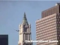 Rooftop view of 2nd plane hitting South Tower, loud boom...