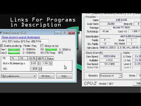 how to overclock amd e-350 laptop