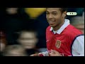 this video series contains all of thierry henry's 226 goals for arsenal, who he played for between 1999-2007. henry is recognised as a world class striker and is regarded as one of the finest players in arsenal's history. although henry played up front as a striker during his youth, he spent his time at monaco and juventus playing on the wing. when henry joined arsenal in 1999, wenger immediately changed this, switching henry to his childhood position, often pairing him with dutch veteran dennis bergkamp. during the 200405 season, wenger switched arsenal's formation to 4-5-1. this change forced henry to adapt again to fit into the arsenal team, and he played many games as a lone striker. still, henry remained arsenal's main offensive threat, on many occasions conjuring spectacular goals. wenger once said of his fellow frenchman: 