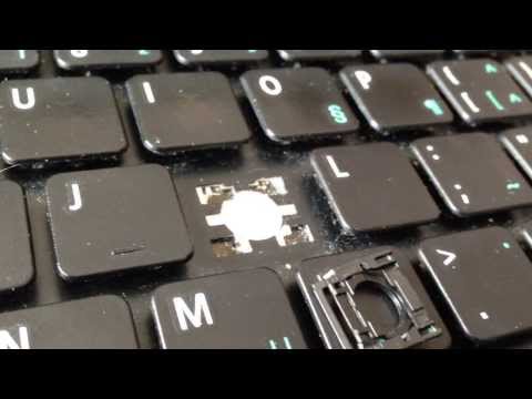 How to remove and replace a key on Acer Aspire laptop keyboard.