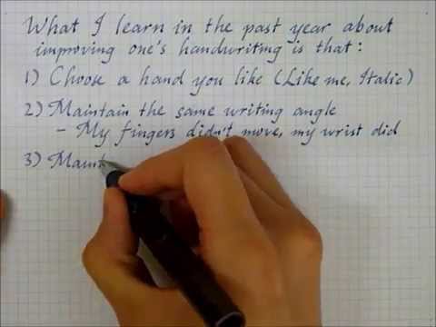 how to practice italic handwriting