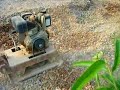 Reversible plate compactor CNP30(170kgs) testing part 3 with diesel engine KAMA 178F 6.0HP testing on loosing gravel field