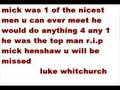 R.I.P Mick Henshaw