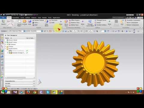 how to draw gear in nx