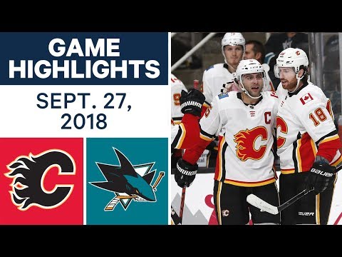 Video: NHL Pre-season Highlights | Flames vs. Sharks - Sept. 27, 2018