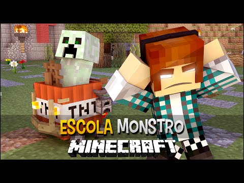 Minecraft Escola Monstro #07 - Carros Monstros!! Monster School
