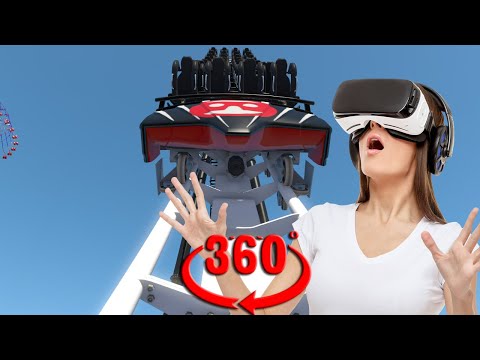 VR 360 Theme Park - 2 Camera Angles Roller Coaster for Virtual Reality - 2 Theme Park Rides in one - YouTube