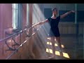 Ballerina practicing routine