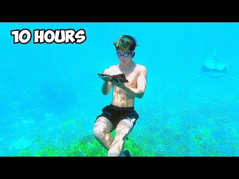 Drawing 10 Hours Straight Under Water Challenge | ZHC