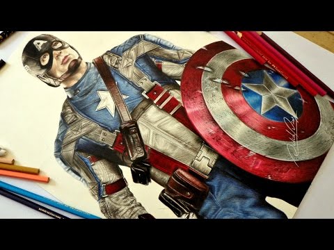 how to draw captain america