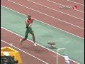 Nelson Evora of Portugal represented his country for the first time as a World Championships finalist, winning the triple jump gold medal. The former junior high jump champion cleared 17.74 meters on his third attempt and set a national record. (WCSN, WCSN.com)
