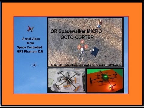 8 Motors. Walkera QR SpaceWalker Octocopter Demo.