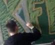 Sprayeraction im Klassenraum