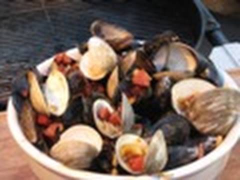 Pepperoni Clams and Mussels Seafood Recipe by the BBQ Pit Boys