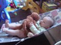 Tim growls at his monkey