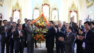 Bí thư Tỉnh ủy Nguyễn Văn Đọc thăm, chúc mừng giáo họ Thất Tinh nhân dịp Lễ Giáng sinh