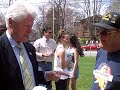 Prez Clinton Meets Vets Bob Johnson  Travis Lindsey