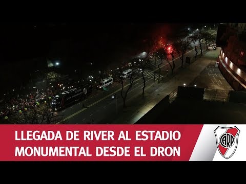 Volver a casa   Mirá la llegada del plantel Millonario al Monumental desde el dron