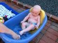 Flo takes a bath