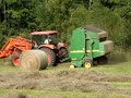 Baling hay with Kubota Baling hay with Kubota