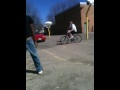 Retard plays basket-bike