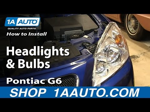 How To Install Replace Change Headlights and Bulbs 2005-10 Pontiac G6 Sedan